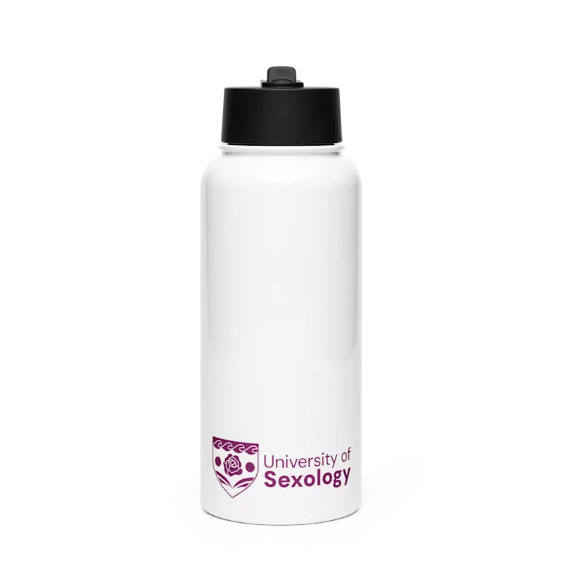 University of Sexology Stainless Steel Water Bottle with Straw Lid